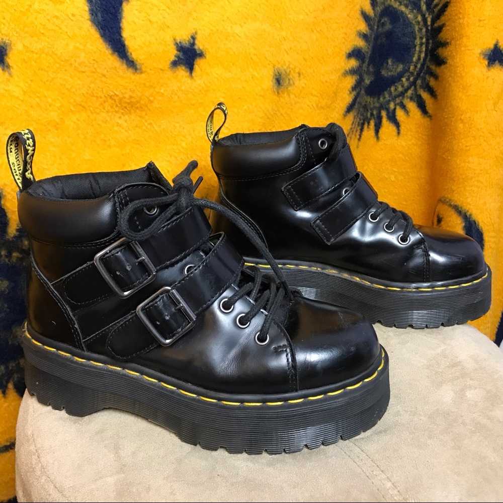 Dr Martens Bryony Buckle Platform Boots - Picture 3 of 8